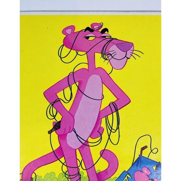 Vintage 1978 Pink Panther Frame Tray Puzzle Whitman Cardboard Toy Retro Kite - Picture 10 of 10